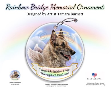 Raining Cats and Dogs | Belgian Laekenois Rainbow Bridge Memorial Ornament