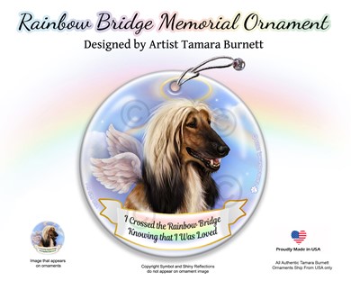 Raining Cats and Dogs | Airedale Rainbow Bridge Memorial Ornament