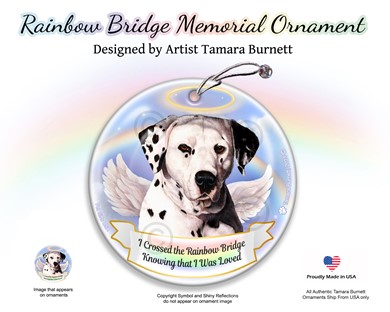 Raining Cats and Dogs | Dalmatian Rainbow Bridge Memorial Ornament
