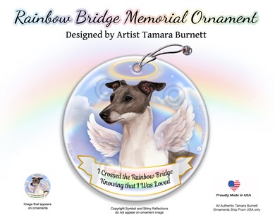 Raining Cats and Dogs | Italian Greyhound Rainbow Bridge Memorial Ornament