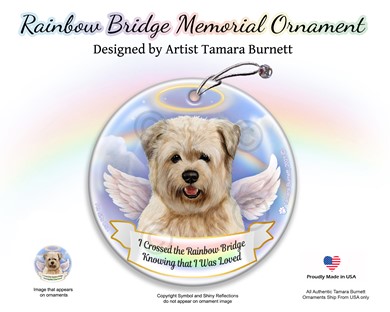 Raining Cats and Dogs | Glen Of Imaal Terrier Rainbow Bridge Memorial Ornament