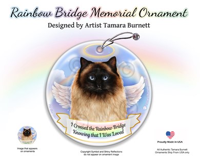 Raining Cats and Dogs |Himalayan Cat Rainbow Bridge Memorial Ornament