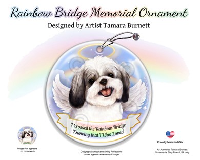 Raining Cats and Dogs | Shih Tzu Rainbow Bridge Memorial Ornament
