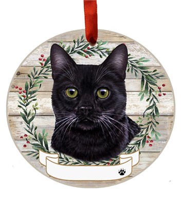 Raining Cats and Dogs | Black Cat Breed Christmas Ornament