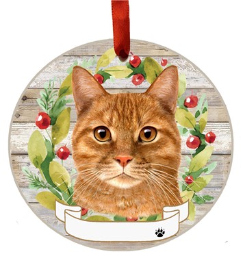 Raining Cats and Dogs | Orange Tabby Cat Breed Christmas Ornament
