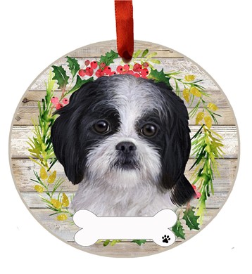Raining Cats and Dogs | Shih Tzu Wreath Dog Breed Christmas Ornament
