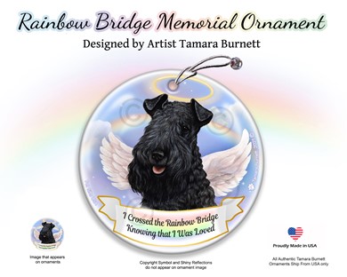 Raining Cats and Dogs | Kerry Blue Terrier Rainbow Bridge Memorial Ornament