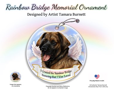 Raining Cats and Dogs |Leonberger Rainbow Bridge Memorial Ornament
