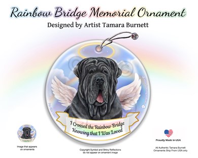 Raining Cats and Dogs | Neapolitan Mastiff Rainbow Bridge Memorial Ornament