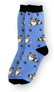 Raining Cats and Dogs | Australian Shepherd Happy Tails Socks