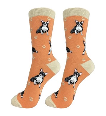 Raining Cats and Dogs |Boston Terrier Happy Tails Socks