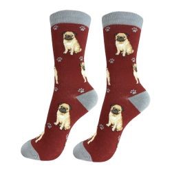 Raining Cats and Dogs | Pug Fawn Happy Tails Socks