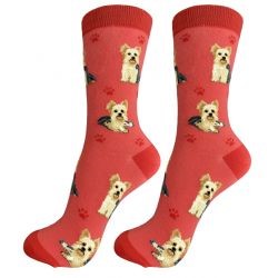 Raining Cats and Dogs | Yorkshire Terrier Happy Tails Socks