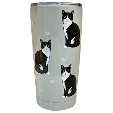 Raining Cats and Dogs | Black and White Cat Insulated Serengeti Tumbler