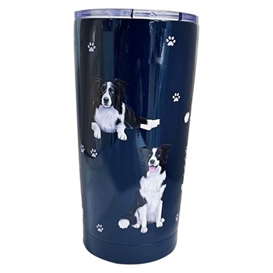 Raining Cats and Dogs | Border Collie Dog Insulated Tumbler By Serengeti