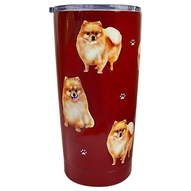 Raining Cats and Dogs | Pomeranian Dog Insulated Tumbler By Serengeti