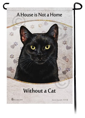 Raining Cats and Dogs | Black Cat House is Not a Home Garden Flag