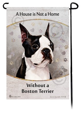 Raining Cats and Dogs | Boston Terrier  House is Not a Home Garden Flag