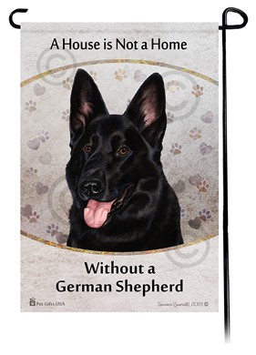 Raining Cats and Dogs | German Shepherd Dog  House is Not a Home Garden Flag