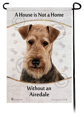 Raining Cats and Dogs | Airedale House is Not a Home Garden Flag