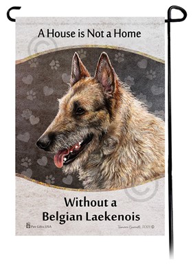 Raining Cats and Dogs | Belgian Laekenois House is Not a Home Garden Flag