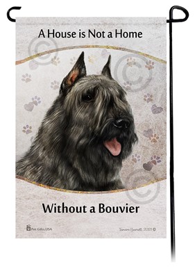 Raining Cats and Dogs | Bouvier des Flandres House is Not a Home Garden Flag