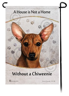 Raining Cats and Dogs | Chiweenie House is Not a Home Garden Flag