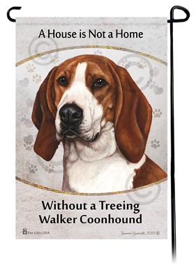 Raining Cats and Dogs | Coonhound House is Not a Home Garden Flag
