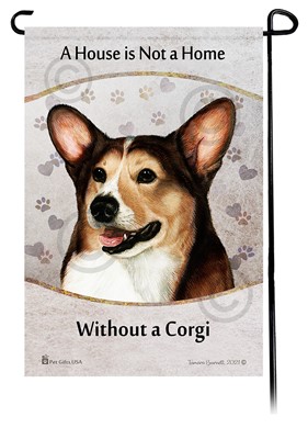 Raining Cats and Dogs | Corgi Pembroke House is Not a Home Garden Flag