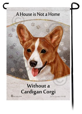Raining Cats and Dogs | Corgi Cardigan House is Not a Home Garden Flag