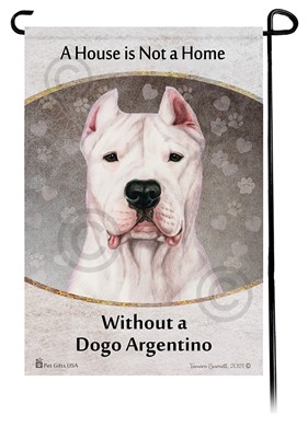Raining Cats and Dogs | Dogo Argentino House is Not a Home Garden Flag