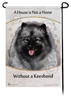 Raining Cats and Dogs | Keeshond House is Not a Home Garden Flag