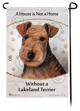 Raining Cats and Dogs | Lakeland Terrier House is Not a Home Garden Flag