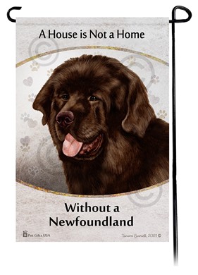 Raining Cats and Dogs | Newfoundland House is Not a Home Garden Flag