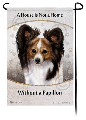 Raining Cats and Dogs | Papillon House is Not a Home Garden Flag