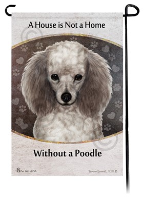 Raining Cats and Dogs | Poodle House is Not a Home Garden Flag- click for more breed colors