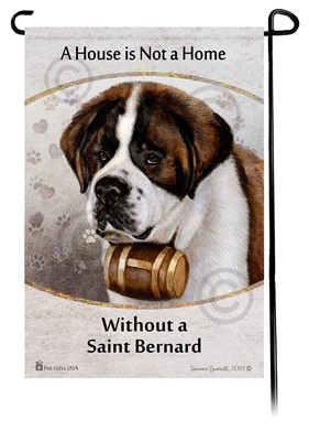 Raining Cats and Dogs | Saint Bernard House is Not a Home Garden Flag