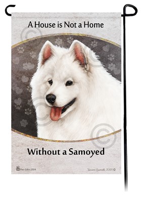 Raining Cats and Dogs | Samoyed House is Not a Home Garden Flag