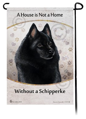 Raining Cats and Dogs | Schipperke House is Not a Home Garden Flag