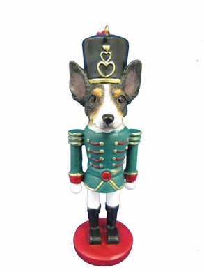 Raining Cats and Dogs | Rat Terrier Brindle Nutcracker Dog Christmas Ornament