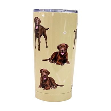 Raining Cats and Dogs |Chocolate Labrador Retriever Dog Insulated Tumbler by Serengeti