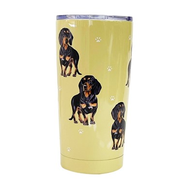 Raining Cats and Dogs | Dachshund Black Dog Insulated Tumbler By Serengeti