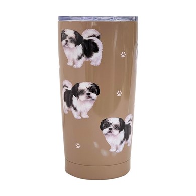 Raining Cats and Dogs | Shih Tzu Black and White Dog Insulated Tumbler By Serengeti