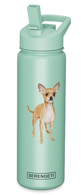 Raining Cats and Dogs |Chihuahua Serengeti Insulated Water Bottle