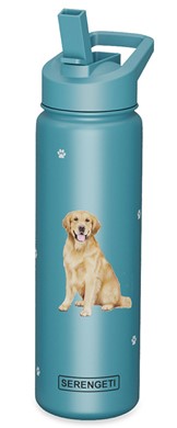 Raining Cats and Dogs |Golden Retriever Serengeti Insulated Water Bottle