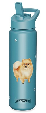 Raining Cats and Dogs |Pomeranian Serengeti Insulated Water Bottle