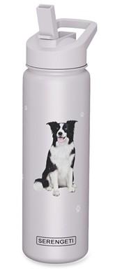 Raining Cats and Dogs |Border Collie Serengeti Insulated Water Bottle