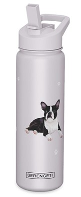 Raining Cats and Dogs |Boston Terrier Serengeti Insulated Water Bottle