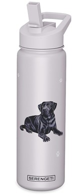 Raining Cats and Dogs |Black Labrador Retriever Serengeti Insulated Water Bottle