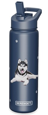 Raining Cats and Dogs |Siberian Husky Serengeti Insulated Water Bottle